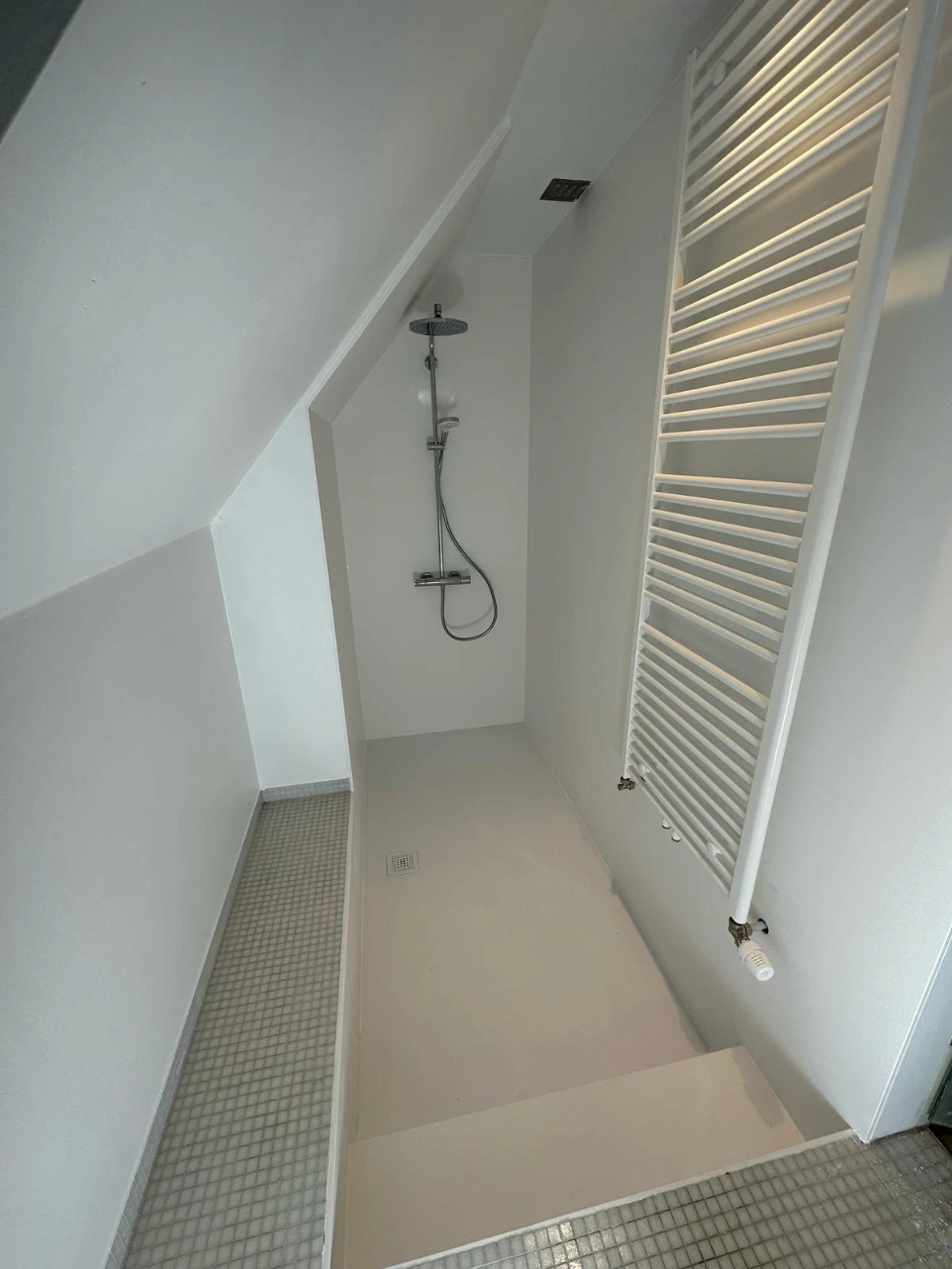 Afwerking van een douche