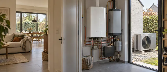Hybride warmtepomp met buitenunit